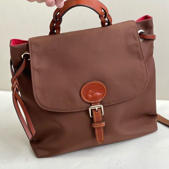 Dooney & Bourke Nylon Flap Backpack
Chocolate Brown Braided Leather - Picture 6 of 16